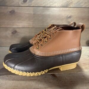 ll bean duck boots mens size 12 wide shoes brown hunting winter waterproof boots